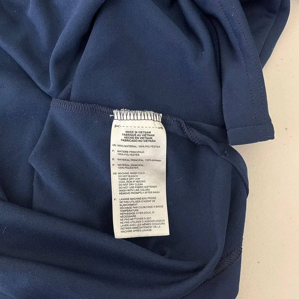 Adidas Golf Mens XL Navy Blue Pasatiempo Polo Shirt Short Sleeve Sport
